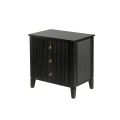 Set of 2 Heidi bedside tables and dressing console - Black-Brass/Silver -view7