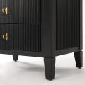 Heidi Black Bedside Table Brass/Silver-view8