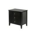 Set of 2 Heidi bedside tables and dressing console - Black-Brass/Silver -view8