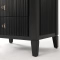 Heidi Black Bedside Table Brass/Silver-view7