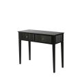 Set of 2 Heidi bedside tables and dressing console - Black-Brass/Silver -view9