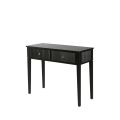 Set of 2 Heidi bedside tables and dressing console - Black-Brass/Silver -view10