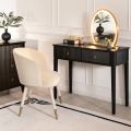 Set of 2 Heidi bedside tables and dressing console - Black-Brass/Silver -view4
