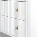 (ID:37424) Heidi (HD-3) Chest of Drawers- White - Brass Handles-view4