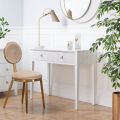 Heidi Set 2 tables de chevet et console -Laiton/Argent -Blanc-view4