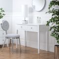 Heidi Set 2 tables de chevet et console -Laiton/Argent -Blanc-view6