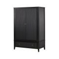 Heidi Black Wardrobe Brass/Silver -view1