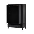 Heidi Black Wardrobe Brass/Silver -view9
