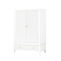 Heidi Kleiderschrank Weiß - Messing/Silber-view1