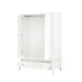 Heidi Kleiderschrank Weiß - Messing/Silber-view7