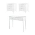 Heidi Set 2 tables de chevet et console -Laiton/Argent -Blanc-view5
