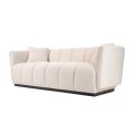 Herbie Three Seat Sofa - Ivory Borg – Black Base -view3