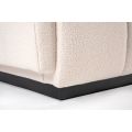 Herbie Three Seat Sofa - Ivory Borg – Black Base -view7