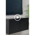 Inga Black Oak Floating Sideboard -view4