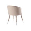 (ID:37412-37413 ) Set of 2 Bellucci Dining Chairs- LJ-2015 - Chalk - Brass Ferrules-view2