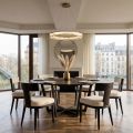 Juno Circular Dining Table and 6 Vista Dining chairs-view1