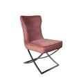 (ID:37467) Wexler Dining Chair-Blush pink-LC123 - Silver-view1