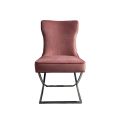 (ID:37467) Wexler Dining Chair-Blush pink-LC123 - Silver-view3