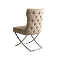(ID:37356) Wexler Dining Chair-Taupe- LC122 - Silver-view1