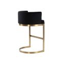 Lasco Bar Stool – Black - Brushed Brass Base-view3