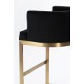 Lasco Bar Stool – Black - Brushed Brass Base-view4