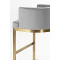 Lasco Barhocker - Taubengrau - Basis Messing-view4