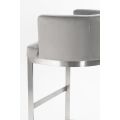 Lasco Tabouret de bar, base acier inoxydable brossé – Gris colombe-view4
