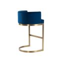 Lasco Sgabello da bar - Blu marina - Ottone spazzolato-view3