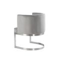 Lasco - Silla de comedor - Gris paloma - Base de acero inoxidable cepillado-view3
