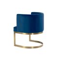 Lasco Esszimmerstuhl - Marineblau - Basis Messing-view4