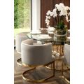 Lasco Dining Chair Dove Grey - Brushed Brass Base-view2