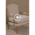 Le Brun Limed Oak French Armchair-view4