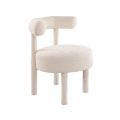 Lica Accent Chair Ivory Chenille -view1