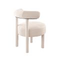 Lica Accent Chair Ivory Chenille -view3