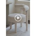 Lica Accent Chair Ivory Chenille -view4