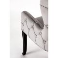 Margonia Chaise Carver, piétement noir - Gris colombe-view4