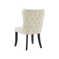 Margonia Chaise de salle à manger, piétement noir - Sable blanc-view1