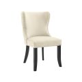 Margonia Chaise de salle à manger, piétement noir - Sable blanc-view3
