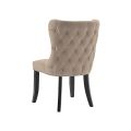 Margonia Chaise de salle à manger, piétement noir - Taupe-view1