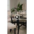 Margonia Chaise de salle à manger, piétement noir - Sable blanc-view6