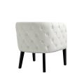 Margonia Chaise, piétement noir - Blanc sable -view4