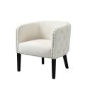 Margonia Chaise, piétement noir - Blanc sable -view1