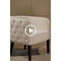Margonia Chaise, piétement noir - Blanc sable -view3