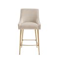 Mason Tabouret de bar, piétement or brossé - Craie-view4