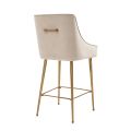 Mason Tabouret de bar, piétement or brossé - Craie-view1