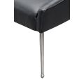 Mason Chaise de salle à manger, piétement argent brossé -Faux cuir noir-view5