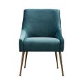 Mason Dining Chair Peacock - Brushed Gold Legs-view4