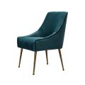 Mason Dining Chair Peacock - Brushed Gold Legs-view3