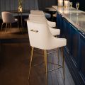 Mason Tabouret de bar, piétement or brossé - Craie-view3