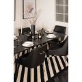 Mason Chaise de salle à manger, piétement argent brossé -Faux cuir noir-view2
